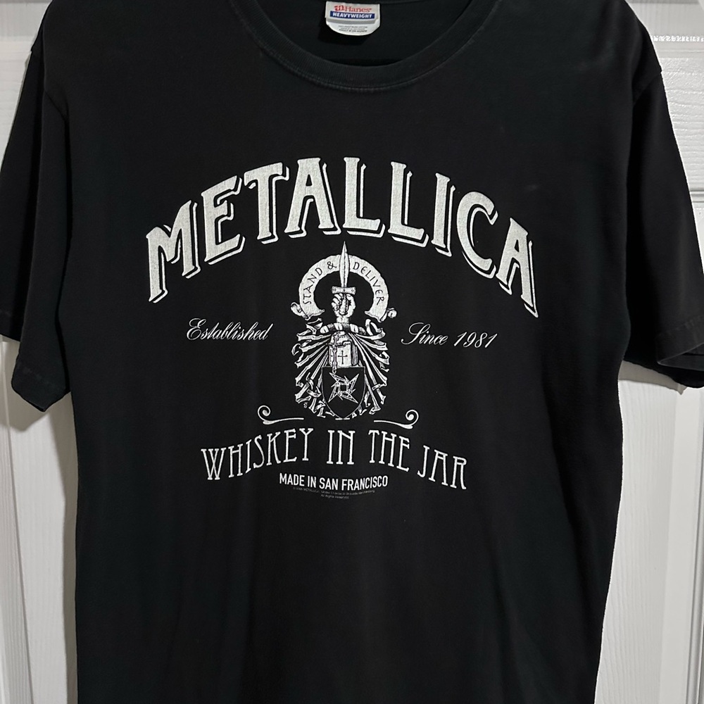 Metallica Black Graphic Whisky In The Jar T-Shirt